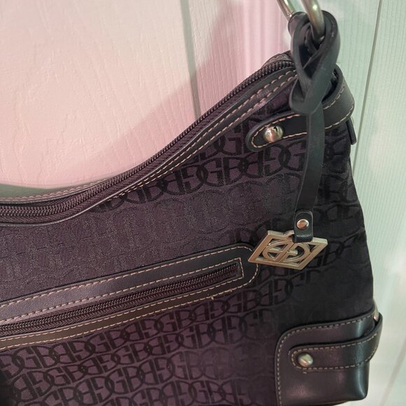 Giani Bernini Black Monogram Fabric Purse - Picture 2 of 6